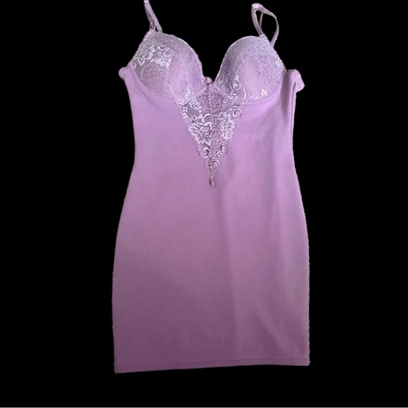 Revamped Dresses & Skirts - Purple lace mini dress 👗 in perfect condition